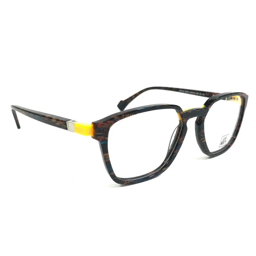 J. F. Rey Eyeglasses Frames JF1515 9255 Black Brown Yellow Full Rim 51-18-145